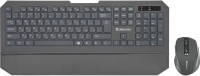 Клавиатура + мышь Defender Berkeley C-925 клав:черный мышь:черный/красный USB беспроводная slim Multimedia Touch (45925)