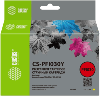 Картридж струйный Cactus CS-PFI030Y PFI-030Y желт.пигм. (55мл) для Canon imagePROGRAF TA-20/30