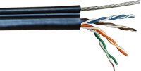 Кабель информационный Lanmaster TWT-5EUTP-OUT-TR кат.5E U/UTP 4X2X24AWG PE внешний 305м черный