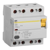 Выключатель дифф.тока УЗО IEK MDV10-4-063-300 ВД1-63 63A 300мА AC 4П 400В 4мод белый (упак.:1шт)