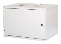 Шкаф коммутационный Lande NetBox Soho (LN-SH12U5440-LG-F0-2) настенный 12U 540x400мм пер.дв.металл задн.дв.стал.лист несъемн.бок.пан. направл.под закл.гайки 80кг серый 310мм 13.2кг 595мм IP20 сталь