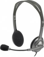 Наушники с микрофоном Logitech H110 серый 1.8м накладные оголовье (981-000459)