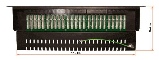 Патч-панель Lanmaster TWT-PP50TEL45 19" 1U 50xRJ45 кат.3 UTP
