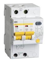 Выключатель автом. дифф. тока IEK MAD10-2-025-C-030 АД12 25A тип C 4.5kA 30мА AC 2П 230В 3мод белый (упак.:1шт)