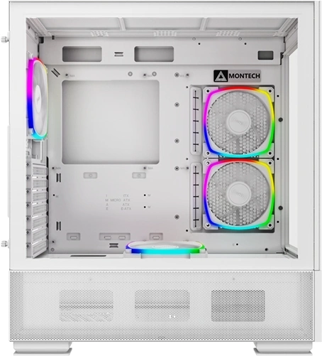 Корпус Montech Sky Two белый без БП ATX 3x140mm 2xUSB3.0 audio bott PSU