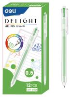 Ручка гелев. Deli Delight EG118-LG прозрачный сал. черн. линия 0.5мм