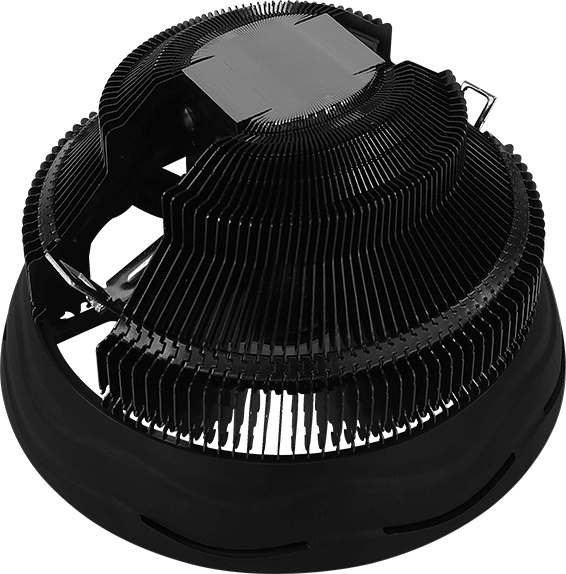 Устройство охлаждения(кулер) Aerocool Core Plus Soc-AM5/AM4/1151/1200/1700 4-pin 15-25dB Al 110W 305gr LED Ret