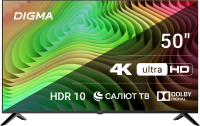 Телевизор LED Digma 50" DM-LED50UBB40 Smart Салют ТВ Frameless черный/4K Ultra HD/DVB-T/60Hz/DVB-T2/