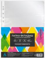 Папка-вкладыш Бюрократ СуперЛюкс -100T/25 тисненые А4+ 100мкм (упак.:25шт)