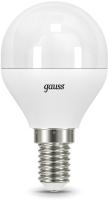 Лампа светодиодная Gauss 9.5Вт цок.:E14 шар 220B 4100K св.свеч.бел.нейт. (упак.:10шт) (105101210)