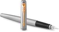 Набор ручек Parker Jotter Core FK691 (CW2093257) Stainless Steel GT сталь нержавеющая подар.кор. ручка перьевая, ручка шариковая сменный стержень 1стерж. стреловидный пиш. наконечник кругл.