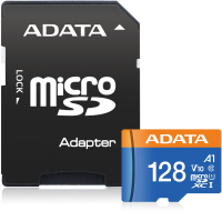 Флеш карта microSDXC 128Gb Class10 A-Data AUSDX128GUICL10A1-RA1 Premier Pro + adapter