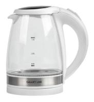 Чайник электрический Galaxy Line GL 0560 1.7л. 2200Вт белый/серебристый (корпус: стекло)