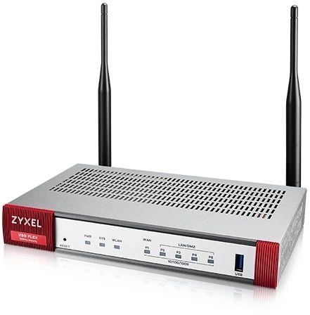 Межсетевой экран Zyxel USG Flex 100AX (USGFLEX100AX-EUCI01F) AX1800 10/100/1000BASE-TX серебристый