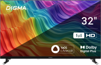Телевизор LED Digma 32" DM-LED32SBB32 Smart Яндекс.ТВ Frameless черный/HD/DVB-T/60Hz/DVB-T2/DVB-C/DV