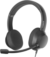 Наушники с микрофоном A4Tech FH150U черный 2м накладные USB (FH150U BLACK)