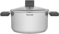 Кастрюля Rondell Quadro RDS-1596 3.1л. d=20см (с крышкой) стальной