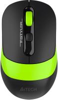Мышь A4Tech Fstyler FG10CS Air черный/зеленый оптическая (2000dpi) silent беспроводная USB для ноутб