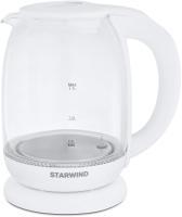 Чайник электрический Starwind SKG4215 1.7л. 2200Вт белый (корпус: стекло)