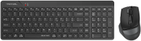 Клавиатура + мышь A4Tech Fstyler FG2400 Air2 клав:черный мышь:черный USB беспроводная slim (FG2400 A