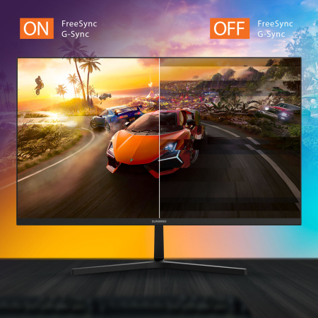 Монитор SunWind 27" SM-27QI201 черный IPS LED 16:9 HDMI M/M матовая 300cd 178гр/178гр 2560x1440 75Hz G-Sync DP 2K 4.3кг