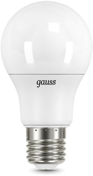 Лампа светодиодная Gauss A60 10Вт цок.:E27 шар 220B 3000K св.свеч.бел.теп. A60 (упак.:10шт) (102502110)