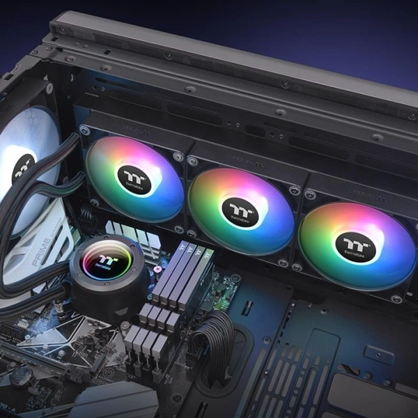 Система водяного охлаждения Thermaltake TH420 V2 ARGB Soc-AM5/AM4/1200/1700/1851 черный 4-pin 34.7dB Al+Cu Ret (CL-W376-PL14SW-A)
