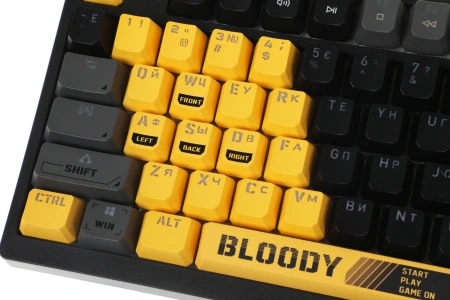 Клавиатура A4Tech Bloody S98 Sports Lime BLMS Plus механическая желтый/серый USB for gamer LED (S98