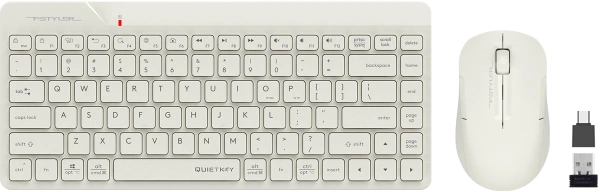 Клавиатура + мышь A4Tech Fstyler FG2200 Air2 клав:бежевый мышь:бежевый USB беспроводная slim (FG2200