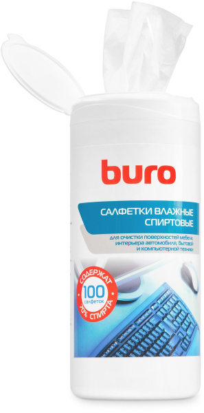 Салфетки влажные Buro BU-AN32 антибактериальные (100лист.) спиртовые