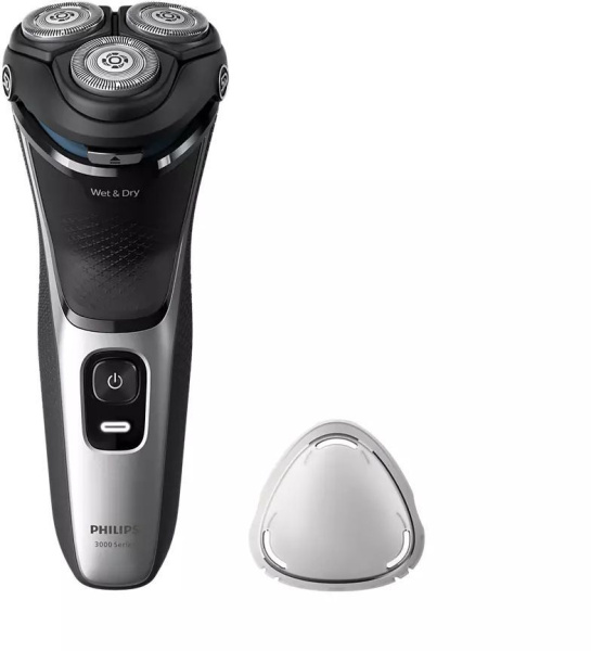 Бритва роторная Philips S3143/00 реж.эл.:3 питан.:элек.сеть/аккум. черный/серебристый