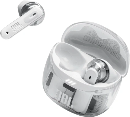 Гарнитура вкладыши JBL Tune Flex 2 Ghost Edition прозрачный/белый беспроводные bluetooth в ушной раковине (JBLTFLEX2GWHT)