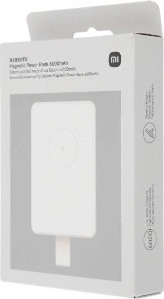 Мобильный аккумулятор Xiaomi BHR9074GL 6000mAh Qi 15W 2.4A USB-C беспров.зар. бежевый