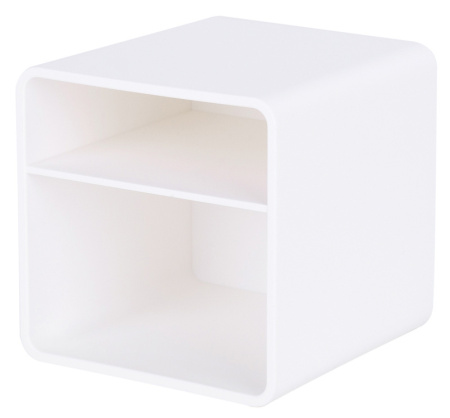 Подставка Deli ENS011WHITE Nusign 2отд. для письменных принадлежностей 84х84х86мм белый пластик