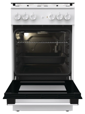 Плита Комбинированная Gorenje GK5A21WH белый/черный (стеклянная крышка) реш.сталь