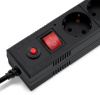 Сетевой фильтр Buro BU-SP5_USB_2A-B 5м (6 розеток) черный (коробка)
