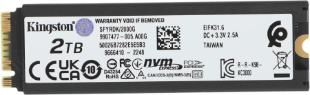 Накопитель SSD Kingston PCIe 4.0 x4 2000GB SFYRDK/2000G Fury Renegade M.2 2280