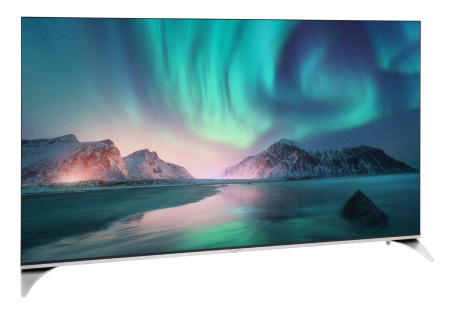 Телевизор QLED Hyundai 55" H-LED55QBU7500 Android TV Frameless черный 4K Ultra HD 60Hz DVB-T DVB-T2 DVB-C DVB-S DVB-S2 USB WiFi Smart TV