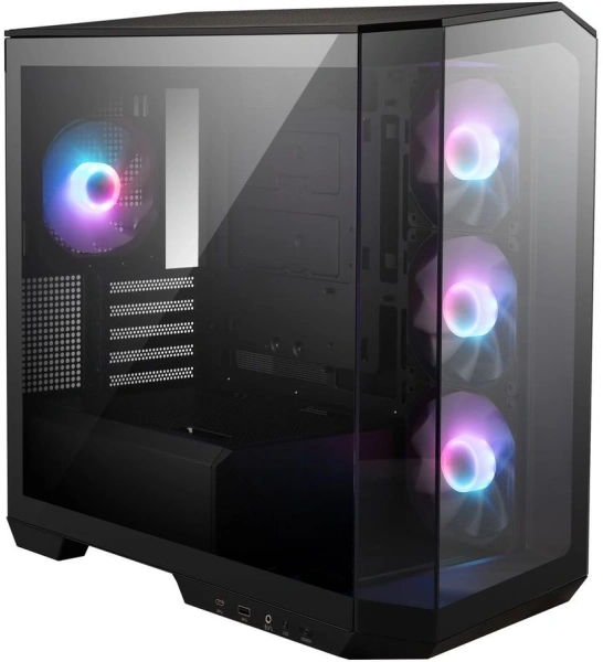 Корпус MSI MAG PANO M100R PZ черный без БП mATX 3x120mm 4x140mm 1xUSB3.1 audio CardReader AirDuct bott PSU