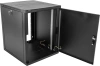 Шкаф коммутационный ЦМО (ШРН-12.650.1-9005) настенный 12U 600x658мм пер.дв.металл 200кг черный 600мм 180град.
