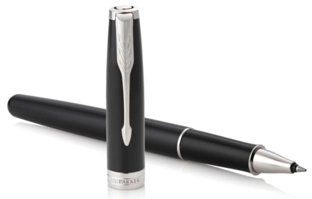 Набор ручек Parker Sonnet (CW2093259) LaqBlack CT M подар.кор. ручка роллер, ручка шариковая