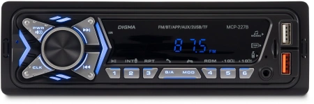 Автомагнитола Digma MCP-227B 1DIN 2x45Вт 2