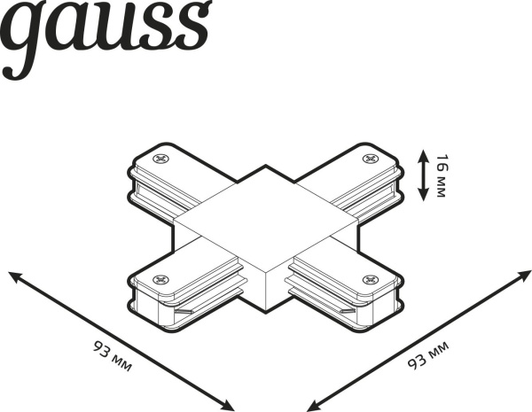 Соединитель Gauss TR111 черный