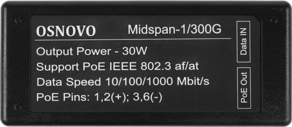 Инжектор POE Osnovo Midspan-1/300G