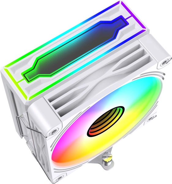 Устройство охлаждения(кулер) Bloody BD-AC205-ARGB1 ARGB Soc-AM5/AM4/1200/1700/1851 белый 4-pin 14-26dB Al+Cu LCD 205W 513gr Ret (BD-AC205-ARGB1-WH)
