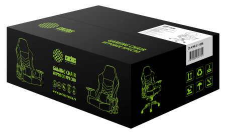 Кресло игровое Cactus CS-CHR-0112BL черный эко.кожа с подголов. крестов. сталь