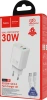 Сетевое зар./устр. Hoco N63 Gentle 30W 3A (PD) USB-A/Type-C универсальное белый (44402)