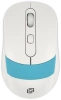Мышь Оклик 310MW белый/синий оптическая 3200dpi беспров. USB для ноутбука 4but (1869094)