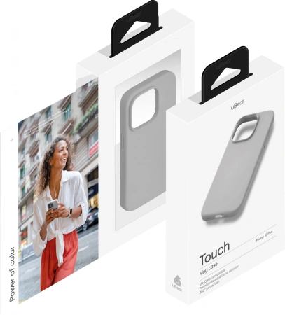 Чехол (клип-кейс) uBear для Apple iPhone 16 Pro Touch with MagSafe светло-серый (CS408LG63PTH-I24M)