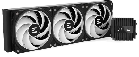 Система водяного охлаждения Zalman Alpha2 A36 ARGB Soc-AM5/AM4/1151/1200/2066/2011/1700 черный 4-pin 29.7dB Al LCD 350W Ret (ALPHA2 A36 BLACK)